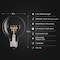 Feit Electric Feit G25 E26 (Medium) Filament LED Bulb Daylight 40 Watt Equivalence 1 pk G2540H950CATFIL - alternate 4